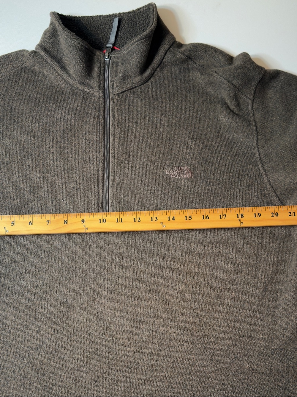 EUC Men's The North Face Men’s Half-Zip Fleece Pullover Brown Size XL (KB10) - Picture 5 of 8